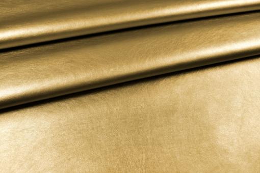 Metallic-Kunstleder - Nappa Soft Gold