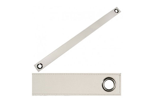 Lederband - Ösen - 67 cm - Creme 